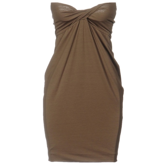 NWT Paul Smith Olive Green Khaki Strapless Dress M - Picture 2 of 3